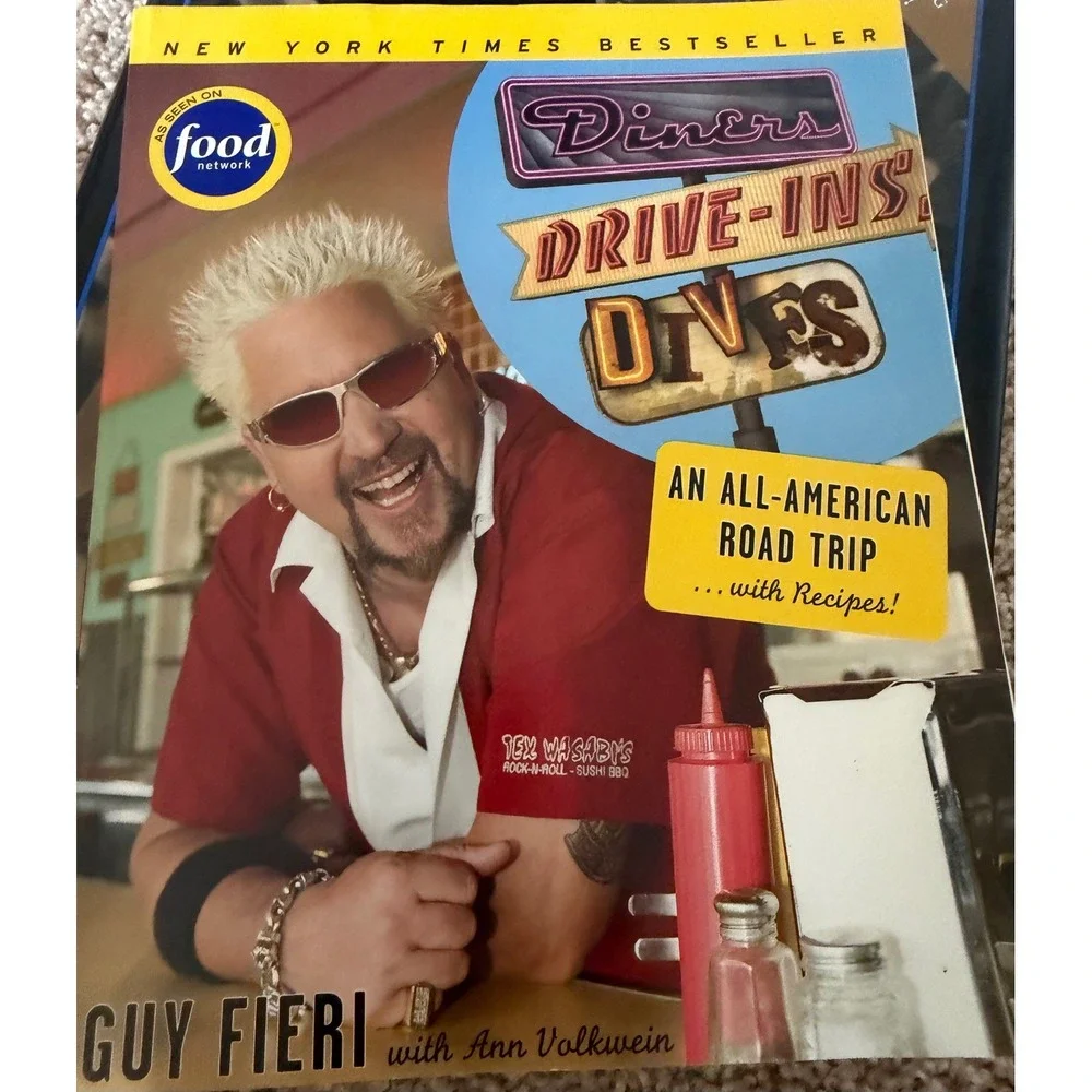 Diners Drive-Ins and Dives Guy Fieri Cookbook All-American Road Trip Recipe Book